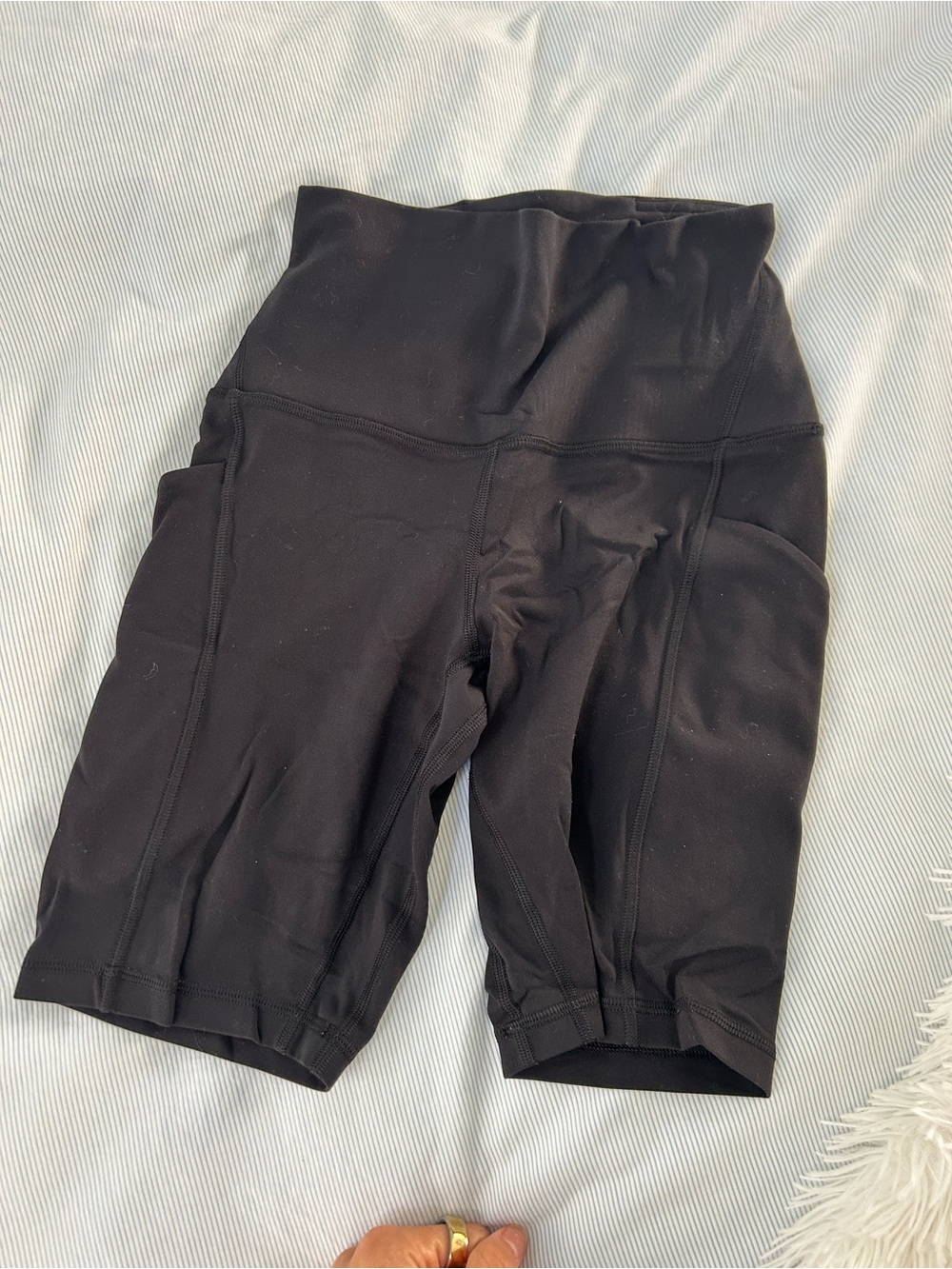 lululemon athletica Black High-Rise Bike Shorts with Side Pockets